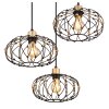 Globo lighting Greys hanging light black, 3-light sources