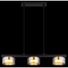 Globo lighting Higgins hanging light gold, black, 3-light sources