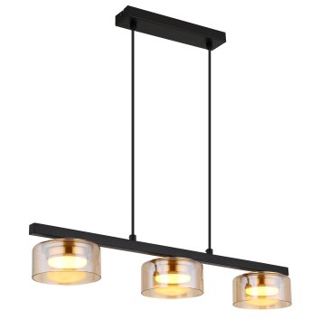 Globo lighting Higgins hanging light gold, black, 3-light sources