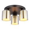 Globo lighting Felicia ceiling light black, 3-light sources