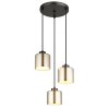 Globo lighting Felicia hanging light black, 3-light sources
