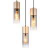 Globo lighting Annika hanging light brown, 3-light sources