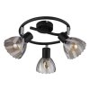 Globo lighting Zachery ceiling light black, 3-light sources