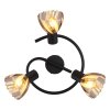 Globo lighting Zachery ceiling light black, 3-light sources