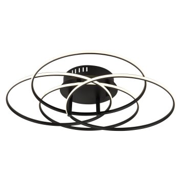 Globo lighting Kombos ceiling light LED black, 1-light source