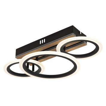 Globo lighting Blevins ceiling light LED Ecru, black, 1-light source