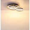 Globo lighting Della ceiling light LED chrome, black, 1-light source