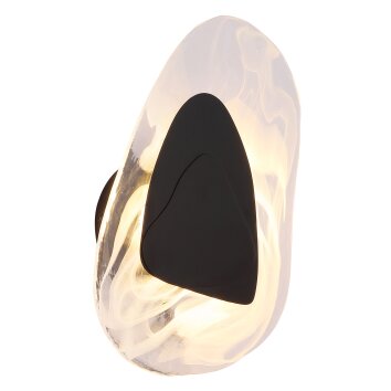 Globo lighting Dorsey wall light LED black, 1-light source