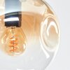 Ripoll ceiling light, globe light Amber, clear, 8-light sources