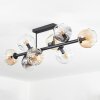 Ripoll ceiling light, globe light Amber, clear, Smoke-coloured, 8-light sources