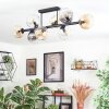 Ripoll ceiling light, globe light Amber, clear, Smoke-coloured, 8-light sources
