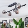 Chehalis ceiling light, globe light Smoke-coloured, 5-light sources