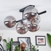 Chehalis ceiling light, globe light Smoke-coloured, 5-light sources