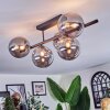 Chehalis ceiling light, globe light Smoke-coloured, 5-light sources