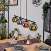 Koyoto hanging light, globe light, pendant light blue, green, coppery, 4-light sources