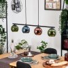 Koyoto hanging light, globe light, pendant light blue, green, coppery, 4-light sources