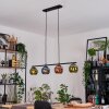 Koyoto hanging light, globe light, pendant light blue, green, coppery, 4-light sources