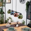 Koyoto hanging light, globe light, pendant light blue, green, coppery, 4-light sources