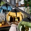 Koyoto hanging light, globe light, pendant light blue, gold, green, clear, 4-light sources