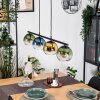 Koyoto hanging light, globe light, pendant light blue, gold, green, clear, 4-light sources