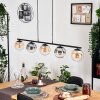 Gastor hanging light, globe light, pendant light Amber, clear, Smoke-coloured, 5-light sources