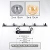 Gastor hanging light, globe light, pendant light Amber, clear, Smoke-coloured, 5-light sources