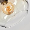 Ripoll ceiling light, globe light Amber, clear, 5-light sources