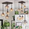 Ripoll ceiling light, globe light Amber, clear, Smoke-coloured, 5-light sources