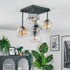 Ripoll ceiling light, globe light Amber, clear, Smoke-coloured, 5-light sources