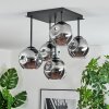 Ripoll ceiling light, globe light Smoke-coloured, 5-light sources