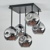 Ripoll ceiling light, globe light Smoke-coloured, 5-light sources