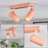 Javel ceiling light, ceiling spotlight pink, white, 2-light sources