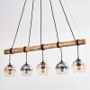 Koyoto hanging light, globe light, pendant light Ecru, black, 5-light sources