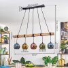 Koyoto hanging light, globe light, pendant light Ecru, black, 5-light sources