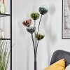 Gastor globe light, floor lamp blue, green, clear, coppery, 5-light sources