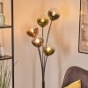 Gastor globe light, floor lamp blue, green, clear, coppery, 5-light sources