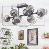 Ripoll ceiling light, globe light Smoke-coloured, 8-light sources
