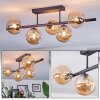 Chehalis ceiling light, globe light Amber, 5-light sources