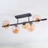 Chehalis ceiling light, globe light Amber, 5-light sources