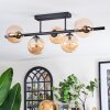 Chehalis ceiling light, globe light Amber, 5-light sources