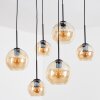 Koyoto hanging light, globe light, pendant light Amber, 6-light sources