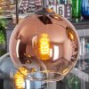Koyoto hanging light, globe light, pendant light blue, gold, green, clear, coppery, 6-light sources