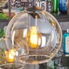 Koyoto hanging light, globe light, pendant light Amber, clear, 6-light sources
