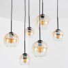 Koyoto hanging light, globe light, pendant light Amber, clear, 6-light sources