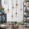 Koyoto hanging light, globe light, pendant light Amber, clear, 6-light sources