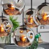 Ripoll ceiling light, globe light chrome, Smoke-coloured, 5-light sources