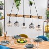 Koyoto hanging light, globe light, pendant light Ecru, black, 5-light sources