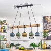 Koyoto hanging light, globe light, pendant light Ecru, black, 5-light sources