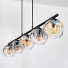 Ripoll hanging light, globe light, pendant light Amber, clear, Smoke-coloured, 5-light sources