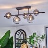 Chehalis ceiling light, globe light clear, Smoke-coloured, 5-light sources